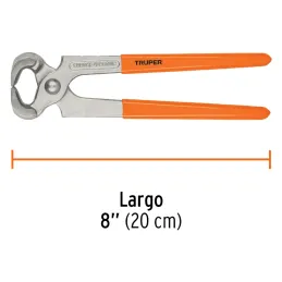 Alicate Tenaza 8", para carpinteros en acero al cromo vanadio, Mango de vinil, TN-8 17380 Truper Truper-Tenazas para carpinteros