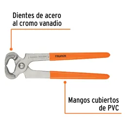 Alicate Tenaza 8", para carpinteros en acero al cromo vanadio, Mango de vinil, TN-8 17380 Truper Truper-Tenazas para carpinteros