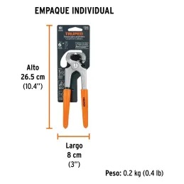 Alicate Tenaza 6", para carpinteros en acero al cromo vanadio, Mango de vinil, TN-6 17385 Truper Truper-Tenazas para carpinteros
