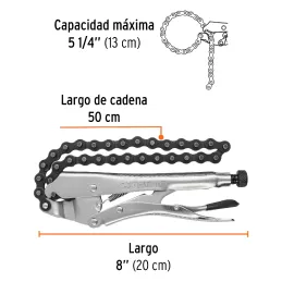 Alicates de Presion 8" de cadena 50cm Acarbono Truper 17438 Truper-Alicates de Presion 8" de cadena 50cm Acarbono Truper 17438 C