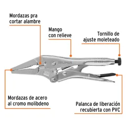 Alicates de Presion 9" Punta Larga CrMolibdeno Truper 17433 Truper-Alicates de Presion 9" Punta Larga CrMolibdeno Truper 17433 M