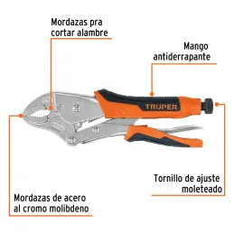 Alicates de Presion 10" Curvo CrMolibdeno MangoVinil Truper 17436 Truper-Alicates de Presion 10" Curvo CrMolibdeno MangoVinil Tr