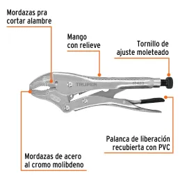 Alicates de Presion 10" Curvo CrMolibdeno Truper 17423 Truper-Alicates de Presion 10" Curvo CrMolibdeno Truper 17423 Mordazas cu