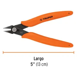 Alicates de corte 5" Electronica Acarbono Truper 17314 Truper-Alicate de corte para electronica 5" en acero al carbono, T275-5 1