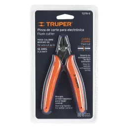 Alicates de corte 5" Electronica Acarbono Truper 17314 Truper-Alicate de corte para electronica 5" en acero al carbono, T275-5 1