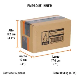 Alicates Tenaza 4" ComfortGrip CrVanadio Truper 17368 Truper-Alicate tipo tenaza 4" Comfort Grip acero al cromo vanadio, PM-TN4 