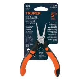 Alicates de punta redonda 5" ComfortGrip CrVanadio Truper 17370 Truper-Alicates de punta redonda 5" ComfortGrip CrVanadio Truper