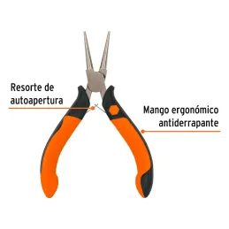 Alicates de punta redonda 5" ComfortGrip CrVanadio Truper 17370 Truper-Alicates de punta redonda 5" ComfortGrip CrVanadio Truper