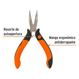 Alicates de punta curva 5" ComfortGrip CrVanadio Truper 17365 Truper-Alicates de punta curva 5" ComfortGrip CrVanadio Truper 173