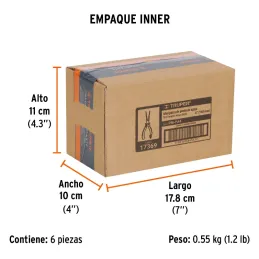 Alicates de punta de aguja 6" ComfortGrip CrVanadio Truper 17369 Truper-Alicates de punta de aguja 6" ComfortGrip CrVanadio Trup