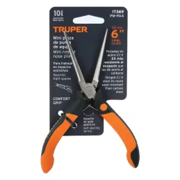 Alicates de punta de aguja 6" ComfortGrip CrVanadio Truper 17369 Truper-Alicates de punta de aguja 6" ComfortGrip CrVanadio Trup