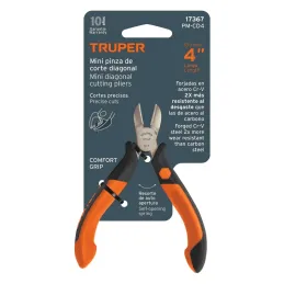 Alicates de Corte diagonal 4" ComfortGrip CrVanadio Truper 17367 Truper-Alicates de Corte diagonal 4" ComfortGrip CrVanadio Trup