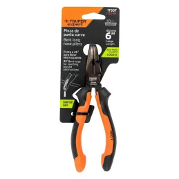 Alicates de punta curva 6" Aislado 1000v ComfortGrip CrVanadio Truper 17337 Truper-Alicates de punta curva 6"  Aislado 1000v Com