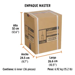 Alicates de punta y corte 6" Aislado 1000v ComfortGrip CrVanadio Truper 17334 Truper-Alicates de punta y corte 6" Aislado 1000v 