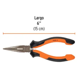 Alicates de punta y corte 6" Aislado 1000v ComfortGrip CrVanadio Truper 17334 Truper-Alicates de punta y corte 6" Aislado 1000v 