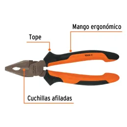 Alicates universal 8" Aislado 1000v ComfortGrip CrVanadio Truper 17330 Truper-Alicates universal 8" Aislado 1000v ComfortGrip Cr