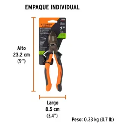 Alicates Universal 7" Aislado 1000v ComfortGrip CrVanadio Truper 17338 Truper-Alicates Universal 7" Aislado 1000v ComfortGrip Cr