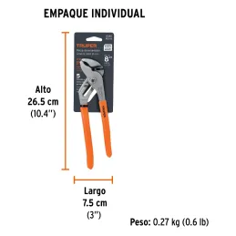 Alicates picoloro 8" Acarbono MangoPVC Truper 17350 Truper-Alicates picoloro 8" Acarbono MangoPVC Truper 17350 Fabricada en acer