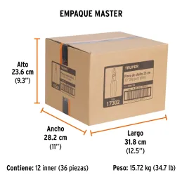 Alicates de mecanico 10" Acarbono MangoPVC Truper 17302 Truper-Alicates de mecanico 10" Acarbono MangoPVC Truper 17302 Fabricada