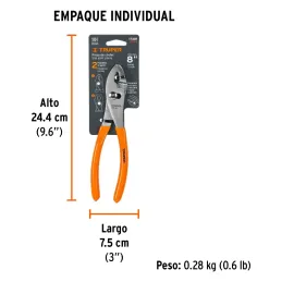 Alicates de mecanico 8" ACarbono MangoPVC Truper 17301 Truper-Alicates de mecanico 8" ACarbono MangoPVC Truper 17301 Fabricada e