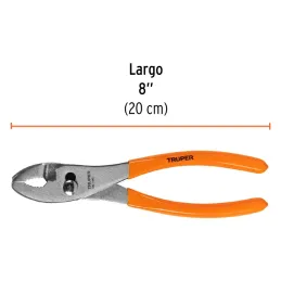 Alicates de mecanico 8" ACarbono MangoPVC Truper 17301 Truper-Alicates de mecanico 8" ACarbono MangoPVC Truper 17301 Fabricada e