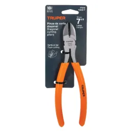 Alicates de corte diagonal 7" CrVanadio MangoPVC Truper 17313 Truper-Alicates de corte diagonal 7" CrVanadio MangoPVC Truper 173