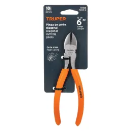 Alicates de corte diagonal 6" CrVanadio MangoPVC Truper 17312 Truper-Alicates de corte diagonal 6" CrVanadio MangoPVC Truper 173
