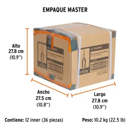 Alicates de punta y corte 8" CrVanadio MangoPVC Truper 17310 Truper-Alicates de punta y corte 8" CrVanadio MangoPVC Truper 17310