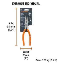 Alicates de punta y corte 8" CrVanadio MangoPVC Truper 17310 Truper-Alicates de punta y corte 8" CrVanadio MangoPVC Truper 17310