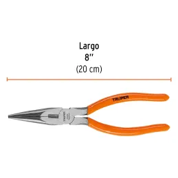 Alicates de punta y corte 8" CrVanadio MangoPVC Truper 17310 Truper-Alicates de punta y corte 8" CrVanadio MangoPVC Truper 17310