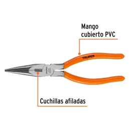 Alicates de punta y corte 8" CrVanadio MangoPVC Truper 17310 Truper-Alicates de punta y corte 8" CrVanadio MangoPVC Truper 17310