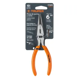 Alicates de punta y corte 6" CrVanadio MangoPVC Truper 17309 Truper-Alicates de punta y corte 6" CrVanadio MangoPVC  Truper 1730