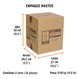 Alicates universal 6" Aislado 1000v ComfortGrip CrVanadio Truper 12347 Truper-Alicates universal 6" Aislado 1000v ComfortGrip Cr