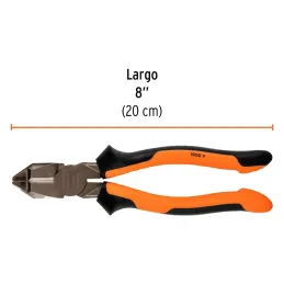 Alicates universal 8" Aislado 1000v ComfortGrip CrVanadio Truper 12350 Truper-Alicates universal 8" Aislado 1000v ComfortGrip Cr