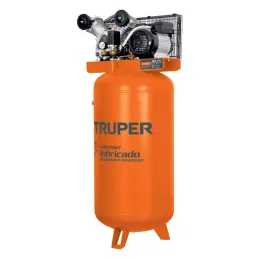 Compresor 180L vertical 4HP DoblePiston Truper 103304 Truper-Compresor 180L vertical 4HP DoblePiston Truper 103304 Motor bifásic