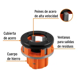 Dado para Tarraja 1" Cuerda 11 1/2NPT Compatible con TA-850 TA851, D-850-1 13078 Truper Truper-Dado para Tarraja 1" Cuerda 11 1/