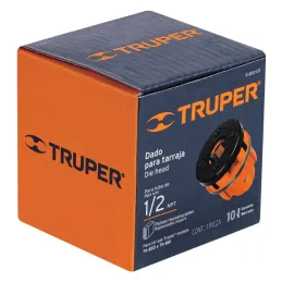 Dado para Tarraja 1/2" Cuerda 14 NPT Compatible con TA-850 TA851, D-850-1/2 13074 Truper Truper-Dado para Tarraja 1/2" Cuerda 14