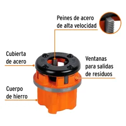 Dado para Tarraja 1/2" Cuerda 14 NPT Compatible con TA-850 TA851, D-850-1/2 13074 Truper Truper-Dado para Tarraja 1/2" Cuerda 14
