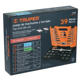Machos y Tarrajas Juego de 40 Piezas en Pulgadas, en acero al cromo, J-MATA-40 11442 Truper Truper-Machos y Tarrajas Juego de 40