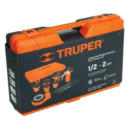 Tarrajas para Tubo Juego de 8 Piezas, Sistema Rosacado Reversible, Acero al Cromo, TA-851 13071 Truper Truper-Tarrajas para Tubo