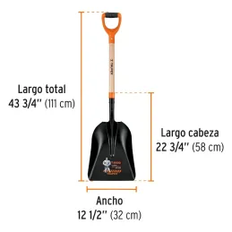 Lampas Carbonera T-2000 43-3/4" 32x58x111cm PuñoY ComfortGrip Truper 17164 Truper-Lampas Carbonera T-2000 43-3/4" 32x58x111cm Pu