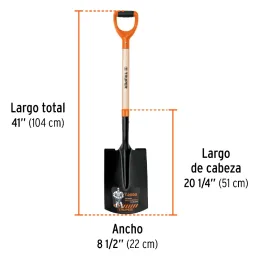 Lampas Recta T-2000 41" 22x51x104cm PuñoY ComfortGripTruper 10577 Truper-Lampas Recta T-2000 41" 22x51x104cm PuñoY ComfortGripTr