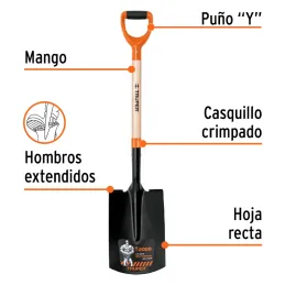 Lampas Recta T-2000 41" 22x51x104cm PuñoY ComfortGripTruper 10577 Truper-Lampas Recta T-2000 41" 22x51x104cm PuñoY ComfortGripTr