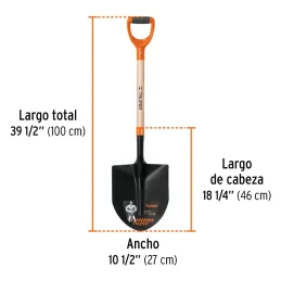 Lampas Cuchara T-2000 39-1/2" 27x46x100cm PuñoY ComfortGrip Truper 10000 Truper-Lampas Cuchara T-2000 39-1/2" 27x46x100cm PuñoY 
