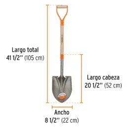 Lampas Redonda Minera Classic 41-1/2" 22x52x105cm PuñoY Metalico Truper 17154 Truper-Lampas Redonda Minera Classic 41-1/2" 22x52