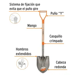 Lampas Redonda Minera Classic 41-1/2" 22x52x105cm PuñoY Metalico Truper 17154 Truper-Lampas Redonda Minera Classic 41-1/2" 22x52