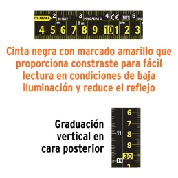 Winchas Flexometro Cinta Negra 8M TPR ABS Truper 11747 Truper-Winchas Flexometro Cinta Negra 8M TPR ABS Truper 11747Carcasa de A