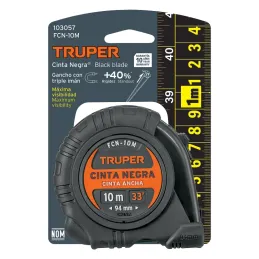 Winchas Flexometro Cinta Negra 10M TPR ABS Truper 103057 Truper-Winchas Flexometro Cinta Negra 8M TPR ABS Truper 11747 Carcasa d