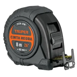 Winchas Flexometro Cinta Negra 8M TPR ABS Truper 11747 Truper-Winchas Flexometro Cinta Negra 8M TPR ABS Truper 11747Carcasa de A