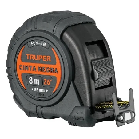Winchas Flexometro Cinta Negra 8M TPR ABS Truper 11747 Truper-Winchas Flexometro Cinta Negra 8M TPR ABS Truper 11747Carcasa de A